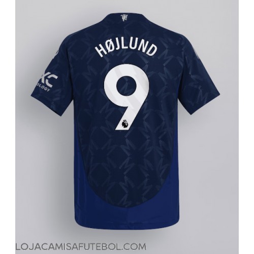 Camisa de Futebol Manchester United Rasmus Hojlund #9 Equipamento Secundário 2024-25 Manga Curta